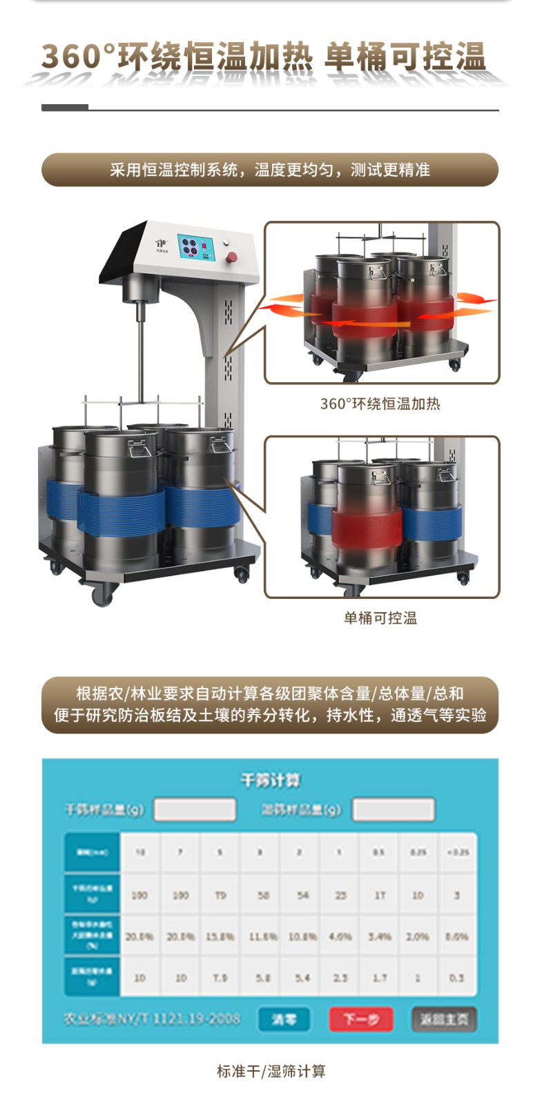 恒温式土壤团粒分析仪